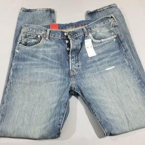 NWT Levi's 501CT Distressed ButtonFly 36W x 34L